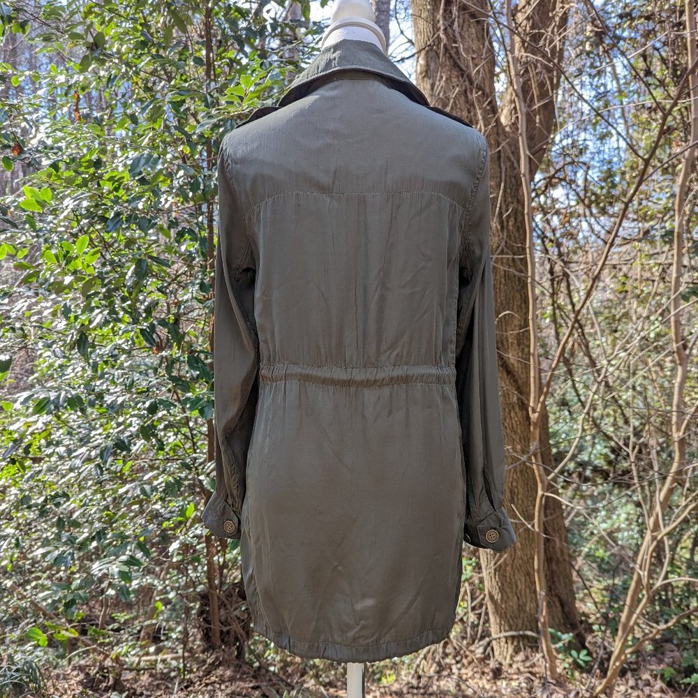CUBIC Cargo Jacket Lightweight Fabric in Military Green Size Medium US 6 NWT - Picture 7 of 9